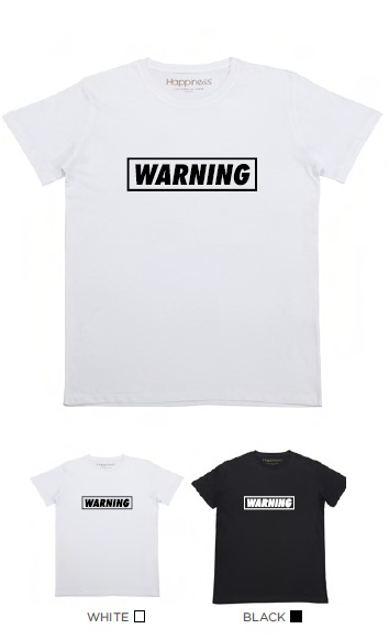 T-shirt Uomo - Warning - Happiness Shop Online