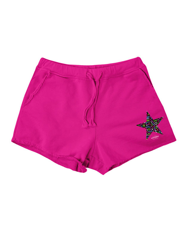 Shorts Bambina - Hot90 - Glitter - Rosa Fuxia - Happiness Shop Online