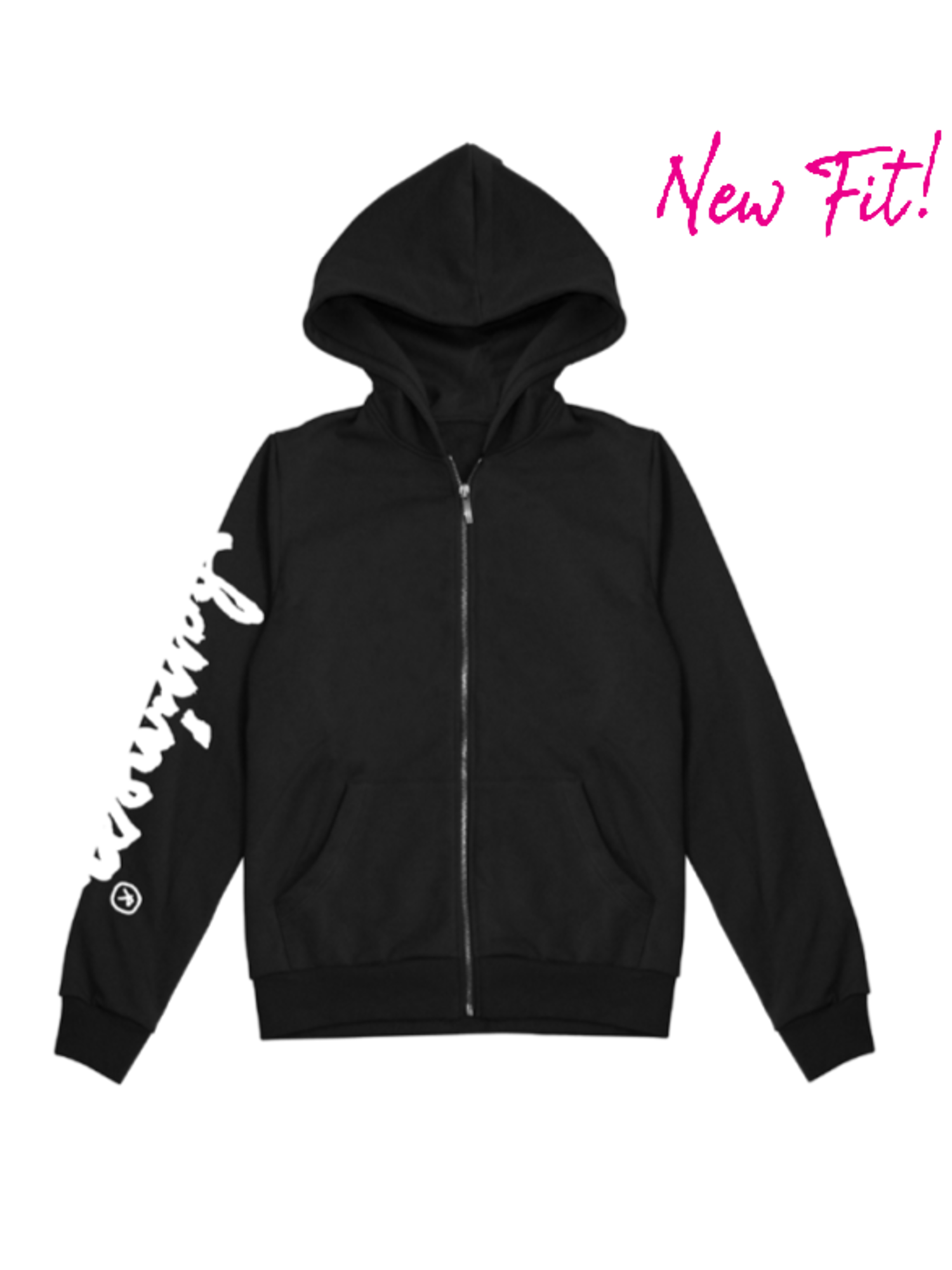 Felpa Nera Zip Donna Felpa Zip Felpa Happiness Nera Felpa Zip