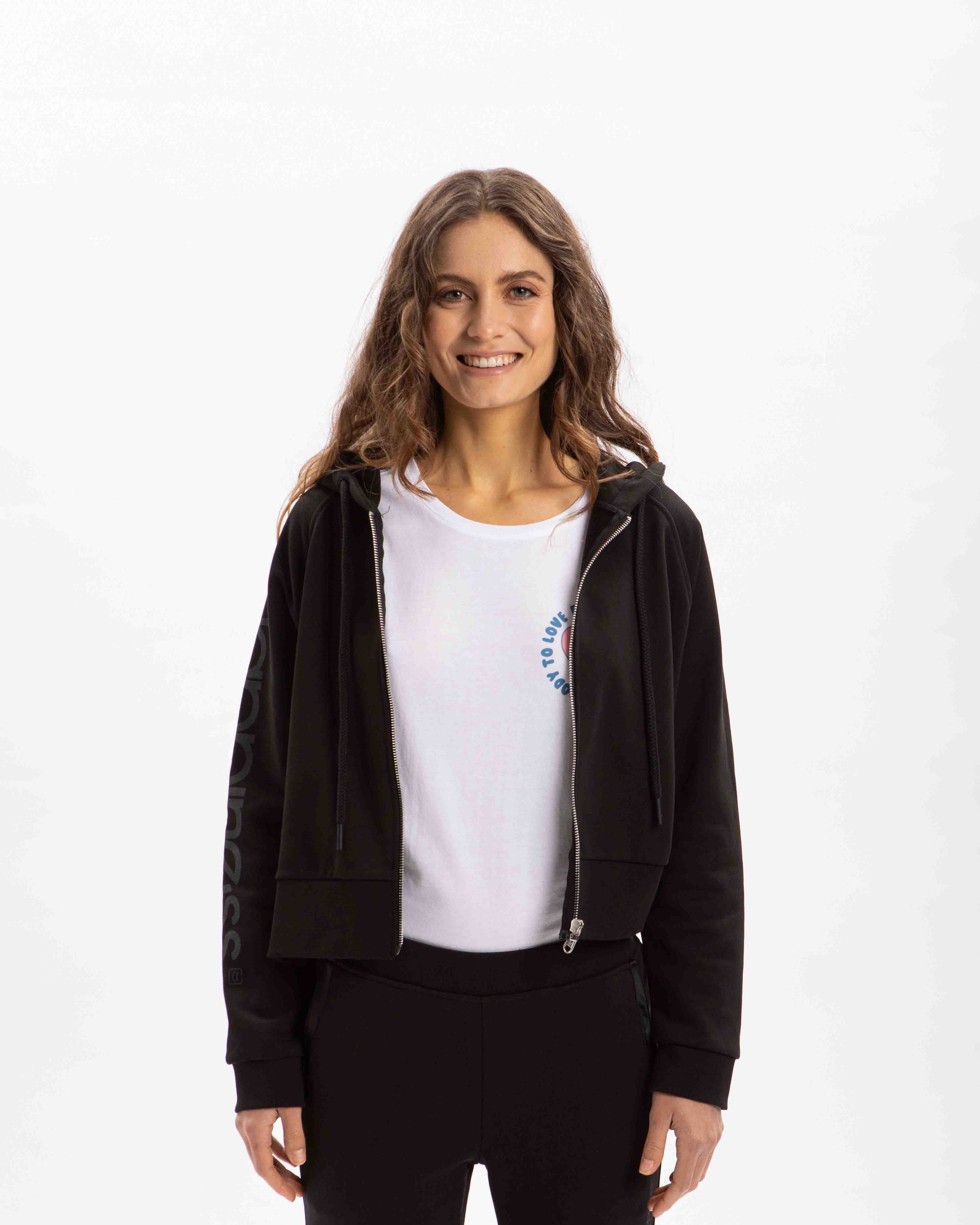 Spalle Scoperte Felpa Corta Donna Con Morbida, Comoda E In