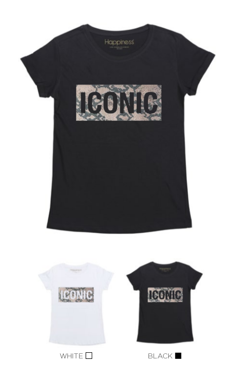 T-Shirt Donna - Iconic Strass Leo - Happiness Shop Online