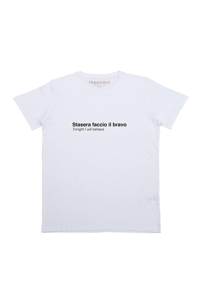 T-shirt Bambino - Stasera Faccio il Bravo - Happiness Shop Online
