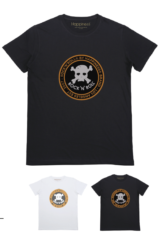 T-shirt Uomo - Rock 'N' Roll Orange Circle - Happiness Shop Online