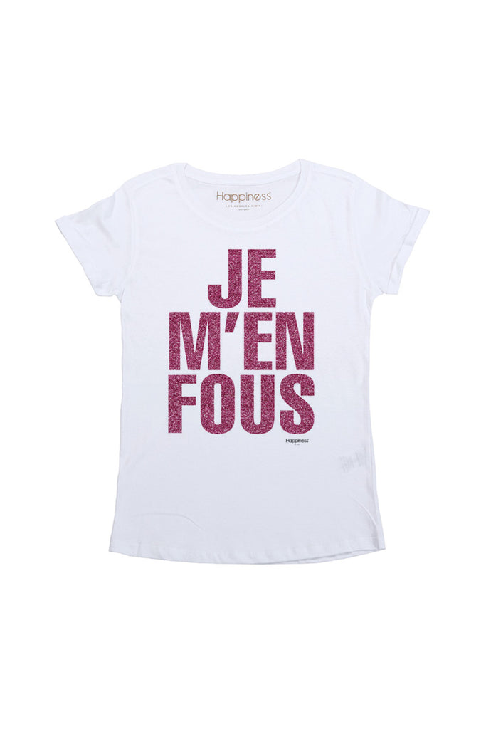 T-Shirt Girl - Je M'En Fous Glitter - Happiness Shop Online