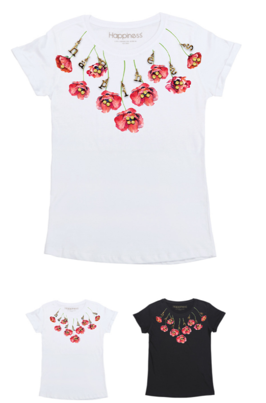 T-Shirt Bimba - Giro Flowers - Happiness Shop Online