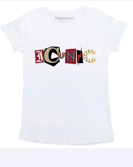 T-Shirt Bimba - Iconic Strass - Happiness Shop Online