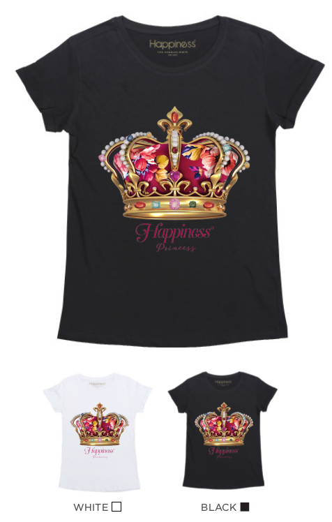T-Shirt Bimba - Happiness Princess Crown - Happiness Shop Online