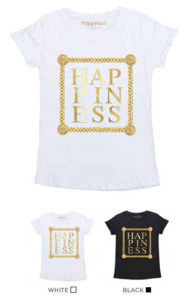 T-Shirt Bimba - Happiness Gold - Happiness Shop Online