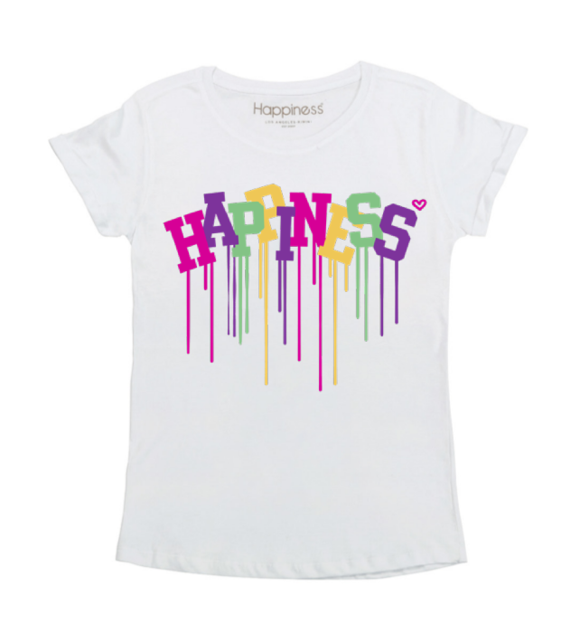 T shirt 2025 happiness bambina