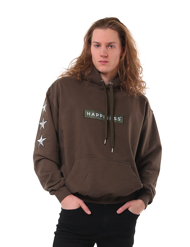 Hoodie Uomo - Patch Star - Happiness Shop Online