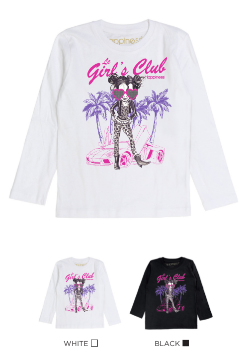 T-Shirt Long Sleeves Bimba - Le Girl's Club - Happiness Shop Online