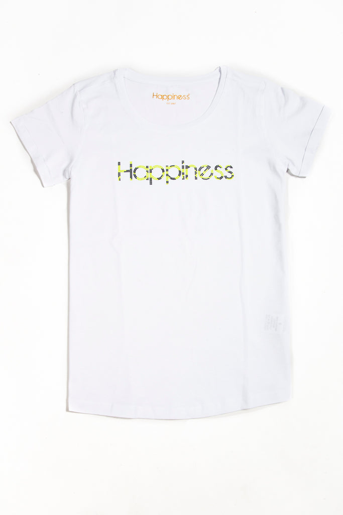 T-Shirt Donna - Leo Happiness Strass - Happiness Shop Online